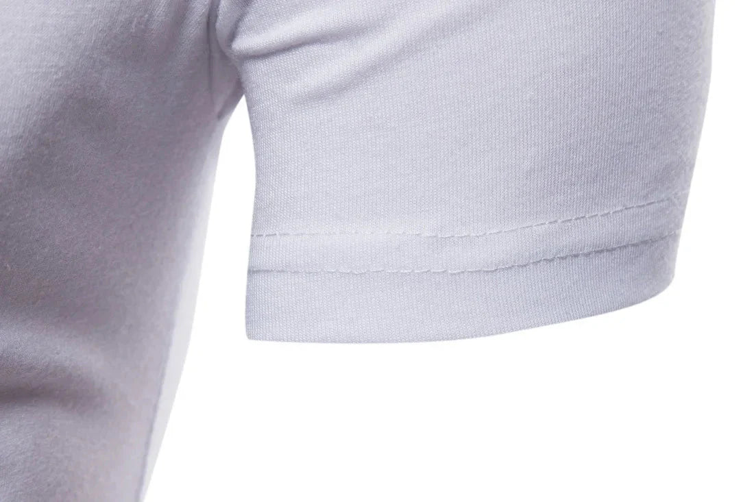 New2026 Men's Summer Short Sleeve T-shirts Trend Irregular Design Lace Up Solid Slim Tees Fashion Gothic Style Casual Shirts Men