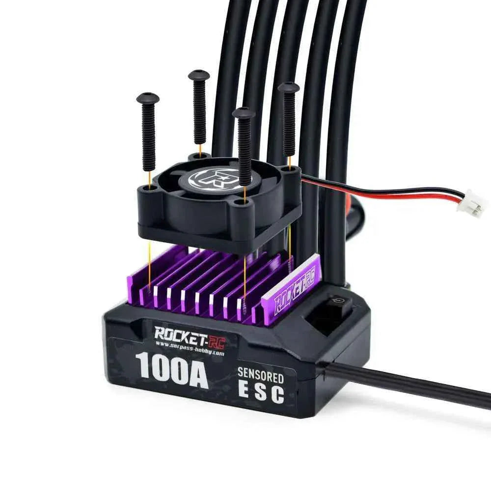 ROCKET RC 100A ESC w/ CH10 540 Motor 10.5T 13.5T 17.5T 21.5T Sensored Brushless Combo for 1/10 1/12 RC Drift Racing Car Parts