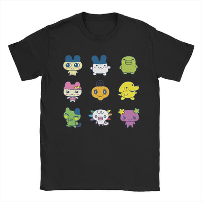 Men T-Shirts Tamagotchi Mametchi Fashion Cotton Tee Shirt Short Sleeve  T Shirt Crewneck Clothing Party