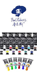 Paul Rubens Oil Paint 20 Colors 50ml Professional Oil Based Paint High Saturation Creamy Texture for Artists Beginners