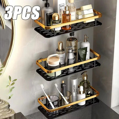Bathroom Shelves Wall Mounted Non perforated Bathroom Shelf Shower  Storage Shelf  Kitchen Organizer  Bathroom Corner Shelf
