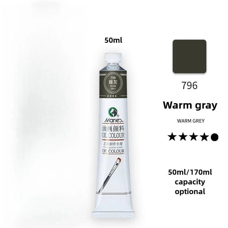 Maries Oil Paint 50ML Oil Painting Art Creation Pigment Large Oil Paint Paint Single Commonly Used 24 Colors