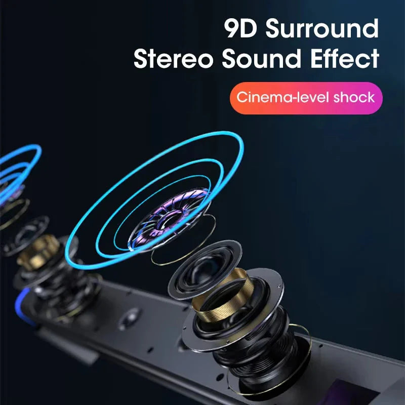 Bluetooth Speaker Bar Stereo Sound Subwoofer For Macbook Laptop Notebook PC Wired Loudspeaker Music Player