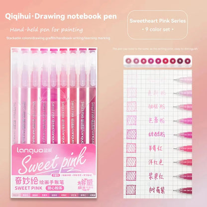 Languo 27-207 Colors Of One Set Drawing Handbook Pens Student DIY Graffiti Multi-Color Gel Pen Writing Marker Stationery