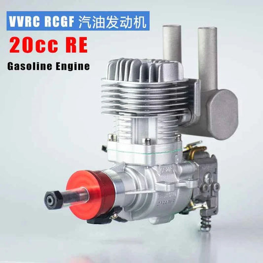 RCGF 20cc RE Rear Exhaust Gas Engine, Walbro Carburetor for Sport Scale RC Models
