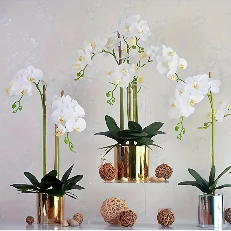 1Pcs Butterfly Orchid Artificial Flowers Orchid Phalaenopsis Fake Flowers Party Home Decor Garden Wedding Decoration Accessories