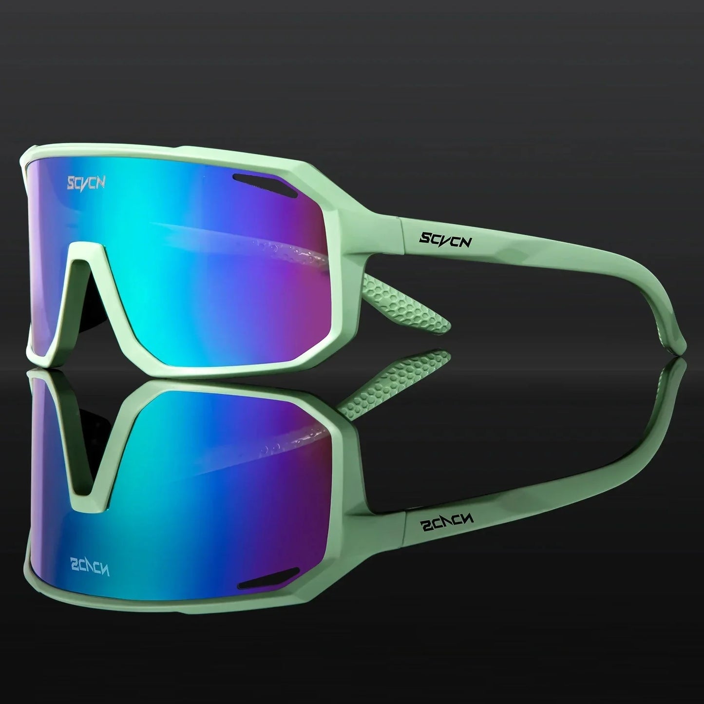 SCVCN Cycling Glasses Bike Mountain Bicycle Hiking Camping Golf UV400 Sunglasses Sport Protection Glasses for Men Women Baseball