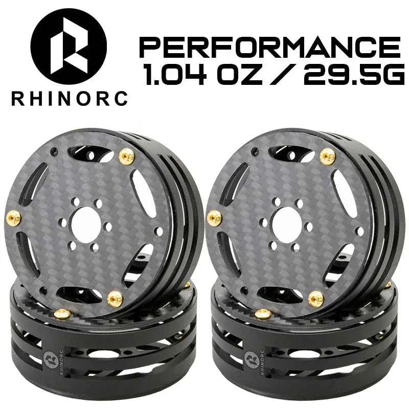 RhinoRC 2.2 inch Narrow Carbon Fiber Aluminum Pro LightWeight RC Car Crawler Wheel Pro Shafty MOA