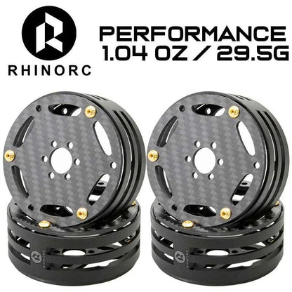 RhinoRC 2.2 inch Narrow Carbon Fiber Aluminum Pro LightWeight RC Car Crawler Wheel Pro Shafty MOA