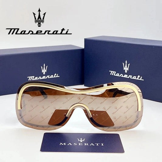 MASERATI Sunglasses New Fashion goggles Stylish Unframed Metal rimmed Shades for Men Women Cool Pose Trendy Design 10785