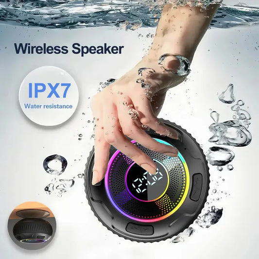 2026 Wireless Speaker S5 IPX7 Waterproof ENC Speakers IPX7 Waterproof Built-in Mic 10 hours Bluetooth Shower Speakers subwoofer