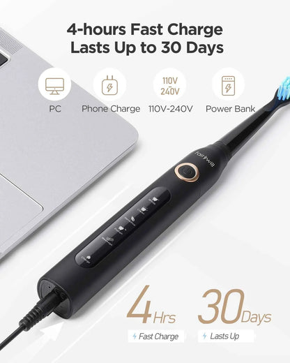 Fairywill FW5020E Water Dental Flosser & Sonic Electric Toothbrush Set - IPX7 Waterproof Portable Oral Care Kit