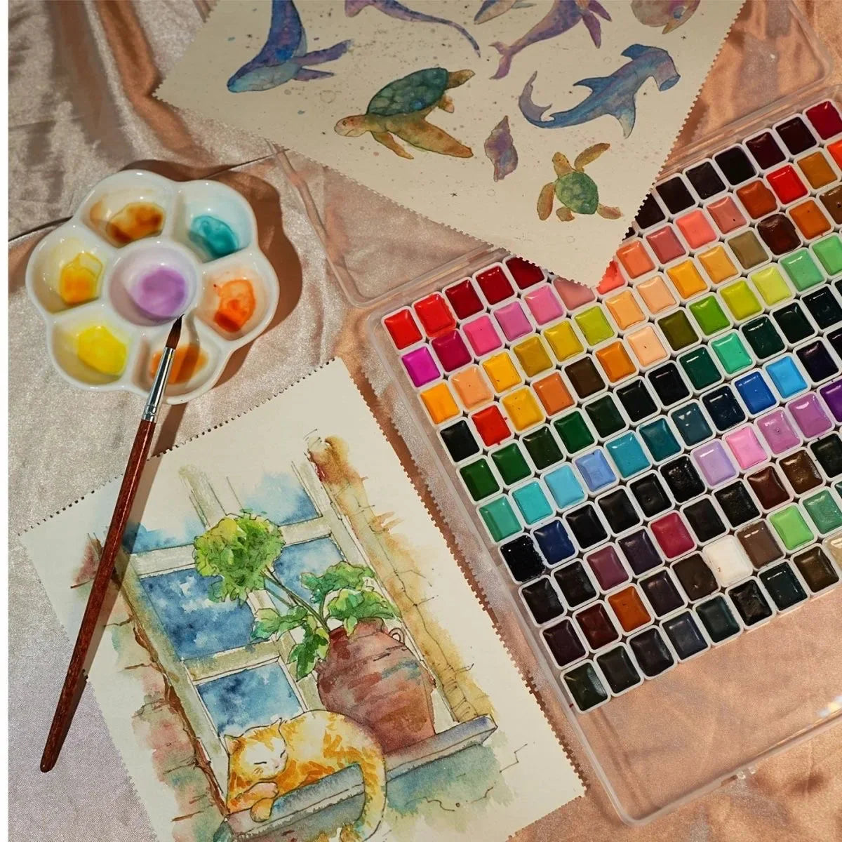 artist watercolor paint 24/36/48/60/98/130colors art set professional drawing pigment art supplies