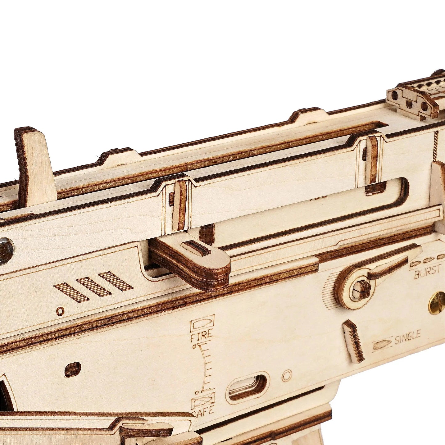 Robotime Rokr Automatic Rifle AK47 3D Wooden Gun Funny DIY Building Block Toys for Kids Adults Justice Guard Wooden PuzzleLQ901