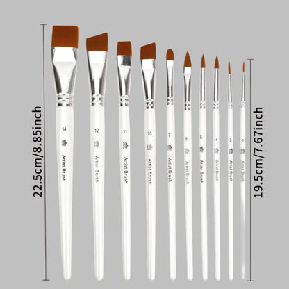 10pcs Multifunctional Art Painting Brushes Set Artist Art Painting Hook Line Watercolor Gouache Oil Painting Brush Art Supplies