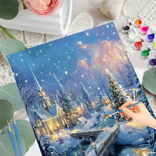 PhotoCustom Paint By Number Outdoor Scenery Kit Drawing On Canvas Diy Christmas Gift For Living Room Decora