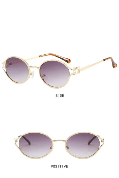 Fashion sunglasses brand designer metal women's prescription optical frame glasses UV protection men's sunglasses