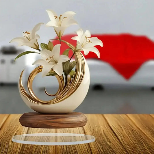 1 piece of lily desktop decoration ornament suitable for living room desktop and office decoraValentine Day wedding decor gifts