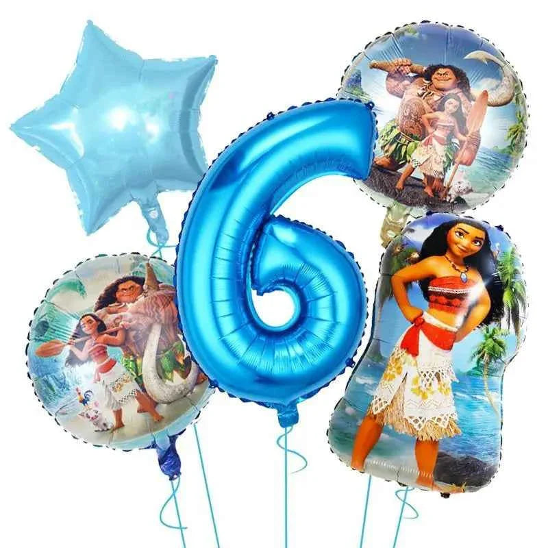 Moana Party Decorations Balloons Set Tableware Napkins Cups Plates Backdrop Kit Disney Vaiana Theme Happy Birthday Deco Supplies