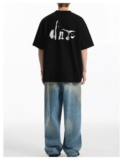 Men's and women's Short-Sleeved T-shirts Funny Abstract Pattern T-shirts 100%Cotton Streetwear Casual Fashion Oversized T-shirts