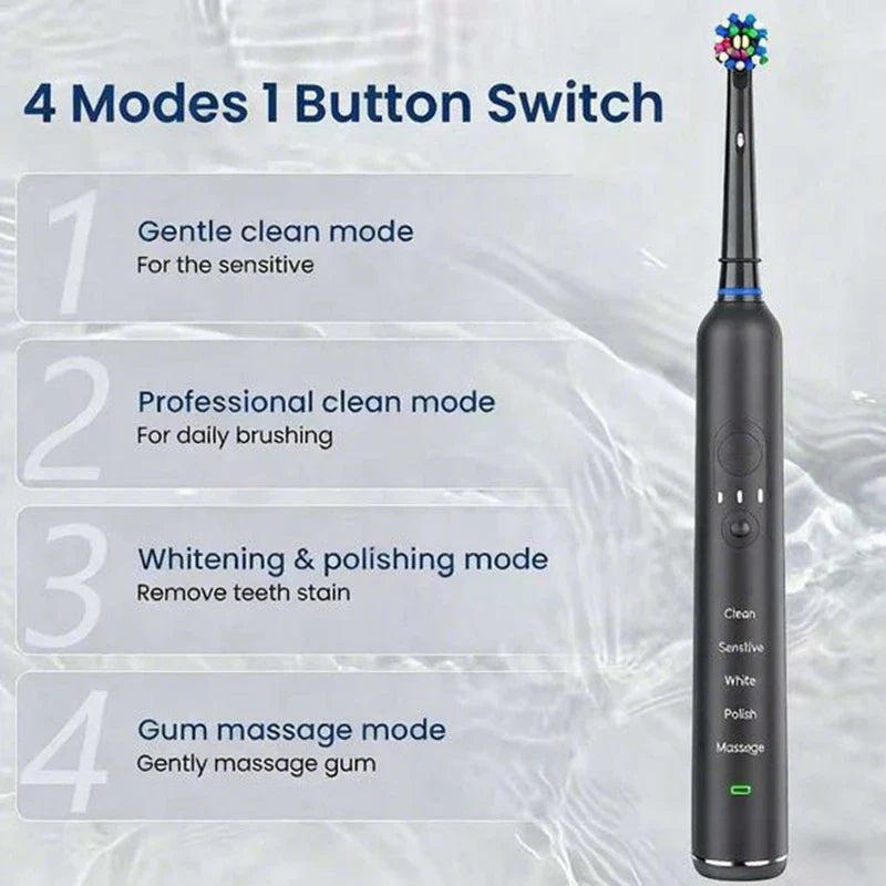 Compatible with Oral B Sonic Electric Toothbrush Smart Ultrasonic Dental Teeth Whitening Rechargeable Adult Tooth Brush 3 Head
