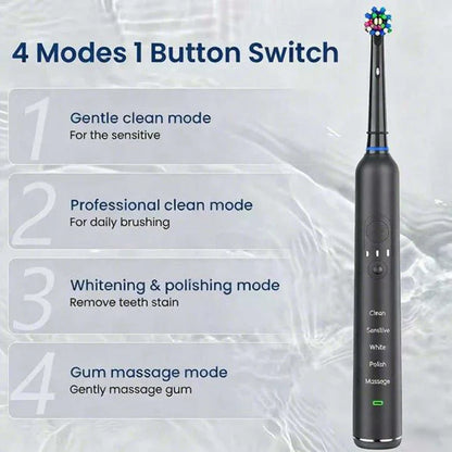 Compatible with Oral B Sonic Electric Toothbrush Smart Ultrasonic Dental Teeth Whitening Rechargeable Adult Tooth Brush 3 Head