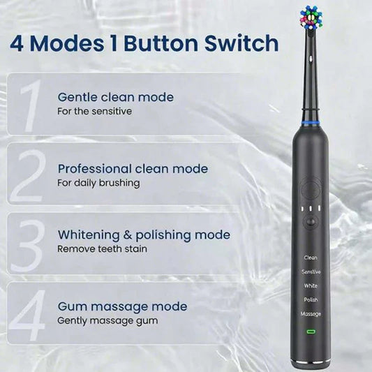 Compatible with Oral B Sonic Electric Toothbrush Smart Ultrasonic Dental Teeth Whitening Rechargeable Adult Tooth Brush 3 Head