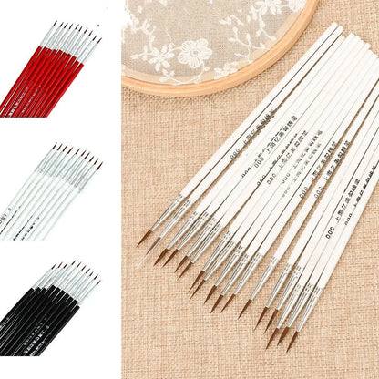 20pcs Thin Art Supplies Hand Painted Acrylic Hook Line Pen Paint Painting Brush Drawing