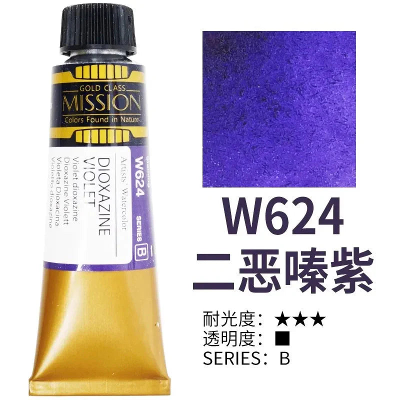 Korea MIJELLO tube watercolor artist 15ml watercolor paint mission series art supplies