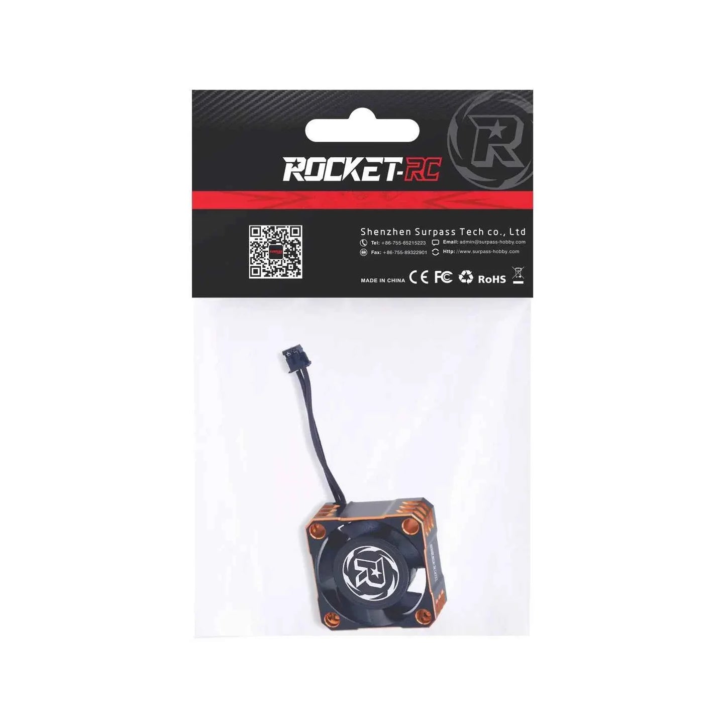 ROCKET-RC 25/30/35/40/50mm V2 Metal Cooling Fan 32000/28000/21000/16000/10000RPM for 1/8 1/10 1/12 RC Car 540/550/3650 Motor ESC
