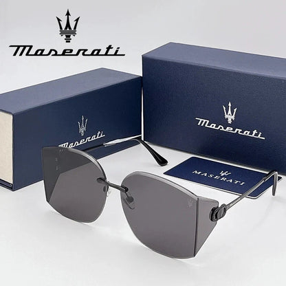 MASERATI Sunglasses New Fashion goggles Stylish Unframed Metal rimmed Shades for Men Women Cool Pose Trendy Design 10785