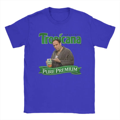 The Sopranos T-Shirts for Men  Novelty Pure Cotton Tees Round Neck Short Sleeve T Shirts Unique Clothing