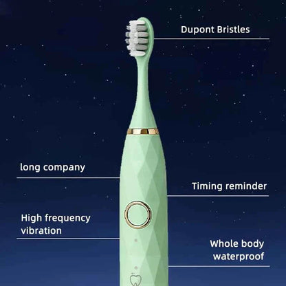 Electric Toothbrush Rotary Cleaning Teeth Brush Waterproof Electronic Tooth Brush With Timer USB Rechargeable Toothbrush 10 head