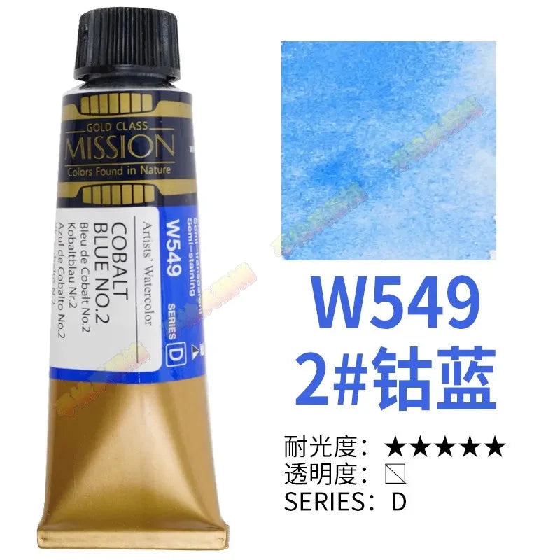 Korea MIJELLO tube watercolor artist 15ml watercolor paint mission series art supplies