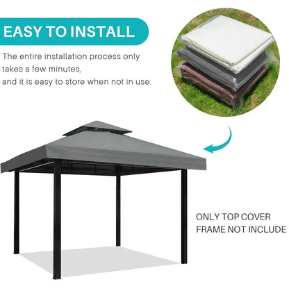Grill Gazebo Replacement Canopy Roof, Outdoor BBQ Gazebo Top, Double Tiered Shelter Cover Roof ,for Yard Patio Garden Sunshade