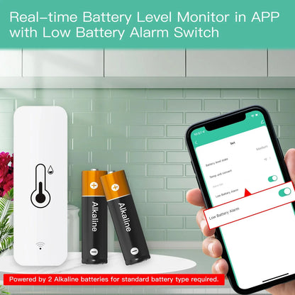 MOES Tuya Smart WiFi Temperature Humidity Sensor Hygrometer Thermometer Detector Smart Scene Linkage with Alexa Google Home