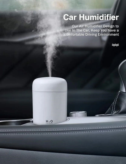 Portable Mini Air Humidifier For Bedroom,Personal Desktop,Car With Colorful Mood Lighting 2 Mist Modes And Auto Shut-Off