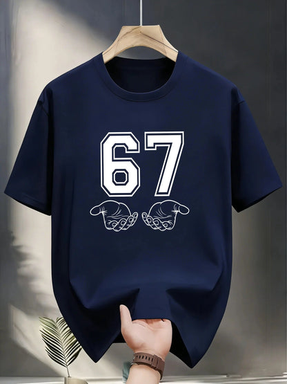 Both men and women have high-quality 67 T-shirts and fashionable 67 T-shirt short-sleeved tops for men and women
