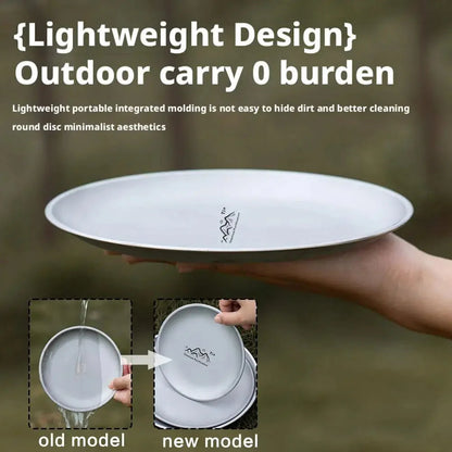 Fruit Salad Household Creative Dish High quality Plates 3pcs Titanium Purification Plate Outdoor Picnic Dinner Tableware Tray