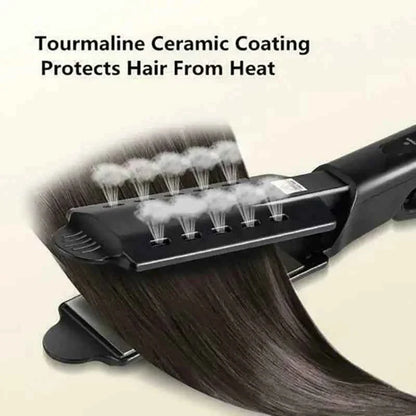 Dual Use Hair Straightener Curling Iron 4 Temperature Settings Portable Styling Tool for Straightening Curling Air Bangs