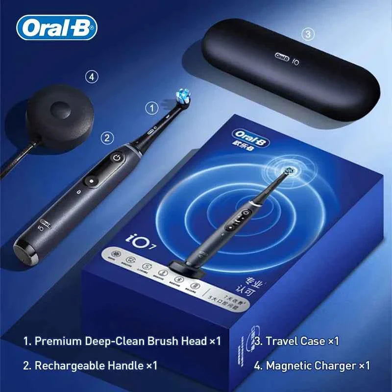 Oral B Io Series 7 Smart Electric Toothbrush with Pressure Sensor 2 Minutes Timer Smart Clean Teeth Adult Teeth Brush