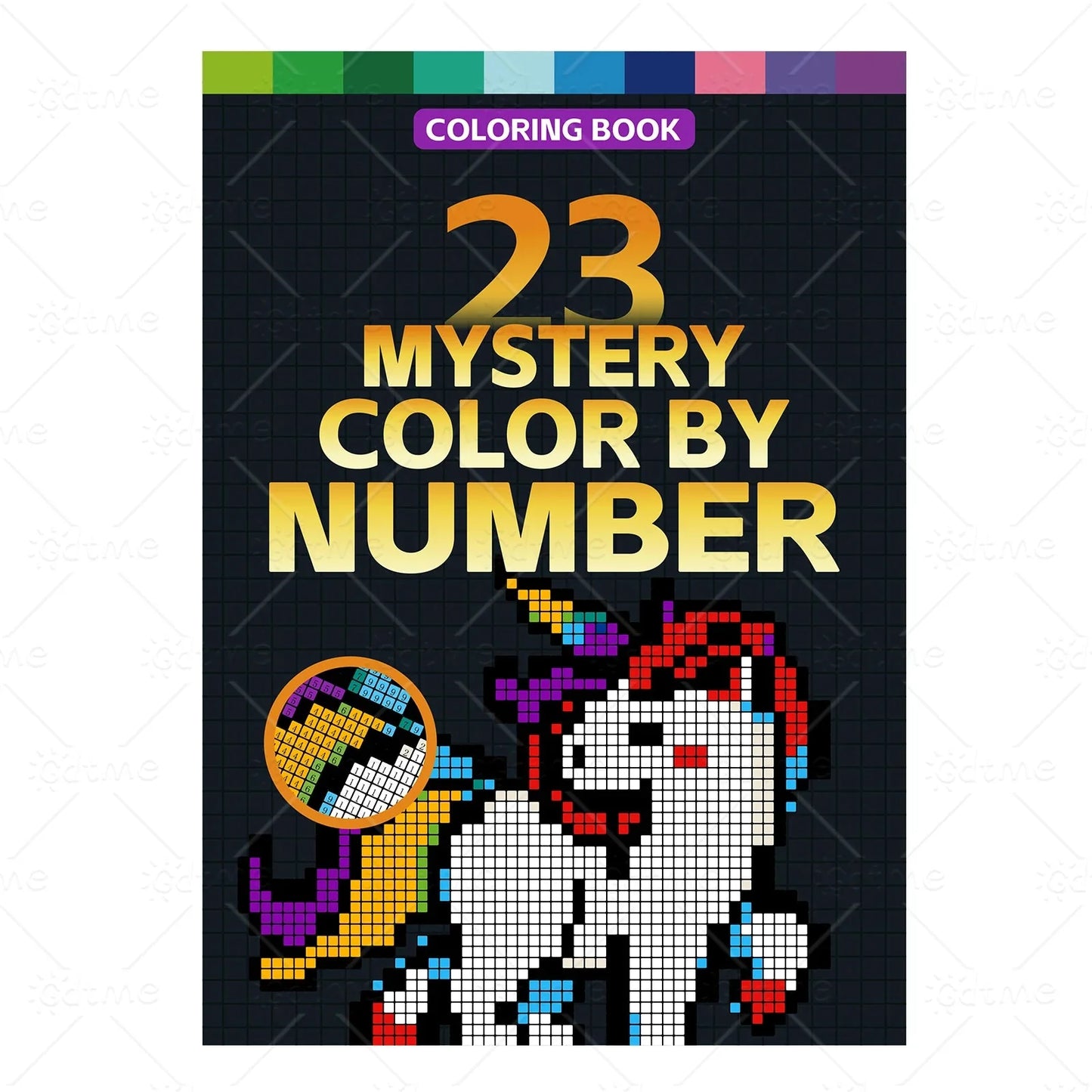 MYSTERY COLOR BY NUMBER Cartoon Animal artwork by digital adult Coloring Book DIY Painting Drawing Coloring By Num