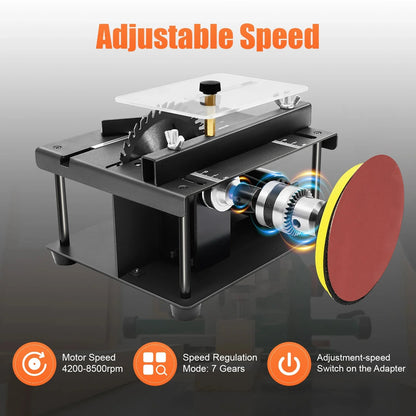 200W Cutting Tool Machine  Mini Table Saw  Multi-Functional Cutting Bench