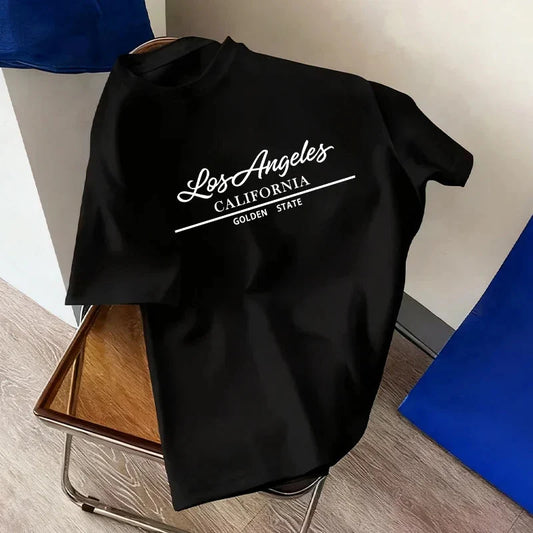 Mens T-shirt Cotton Printing Casual Short Sleeve Outdoors Gym Sports Jogging Tees Summer Plus Size Loose Thin T-shirt Streetwear