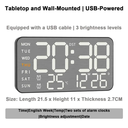 Mirror Brushed Finish Wall Clock Premium Modern Home Wall Clock