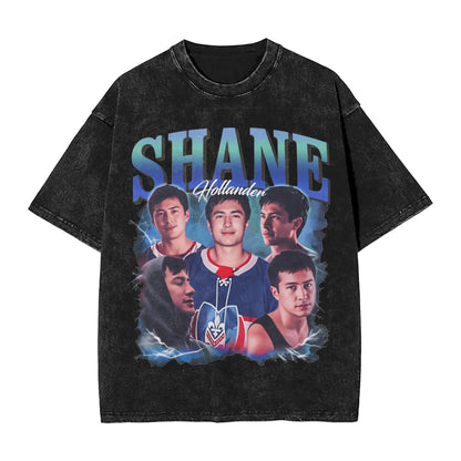 Mens T-Shirt Heated Rivalry Shane Hollander Washed T Shirts Hip Hop  Summer Tees Y2K Basic Loose Casual Tops Gift Idea