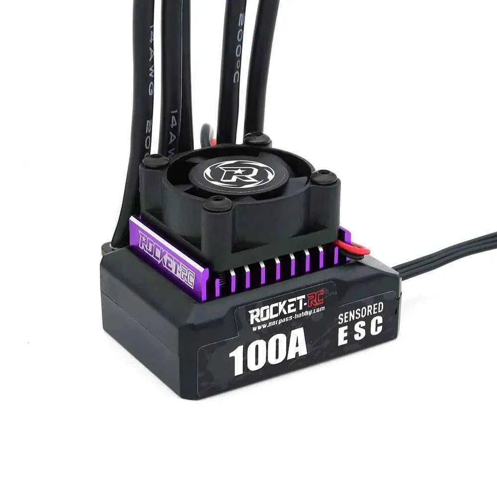 ROCKET RC 100A ESC w/ CH10 540 Motor 10.5T 13.5T 17.5T 21.5T Sensored Brushless Combo for 1/10 1/12 RC Drift Racing Car Parts