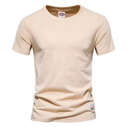 Mens Summer 100% Cotton T-Shirts Wihte Fashion Casual Short Sleeve O-Neck T Shirt for Men Quality Tops Tees Basic Clothing Black