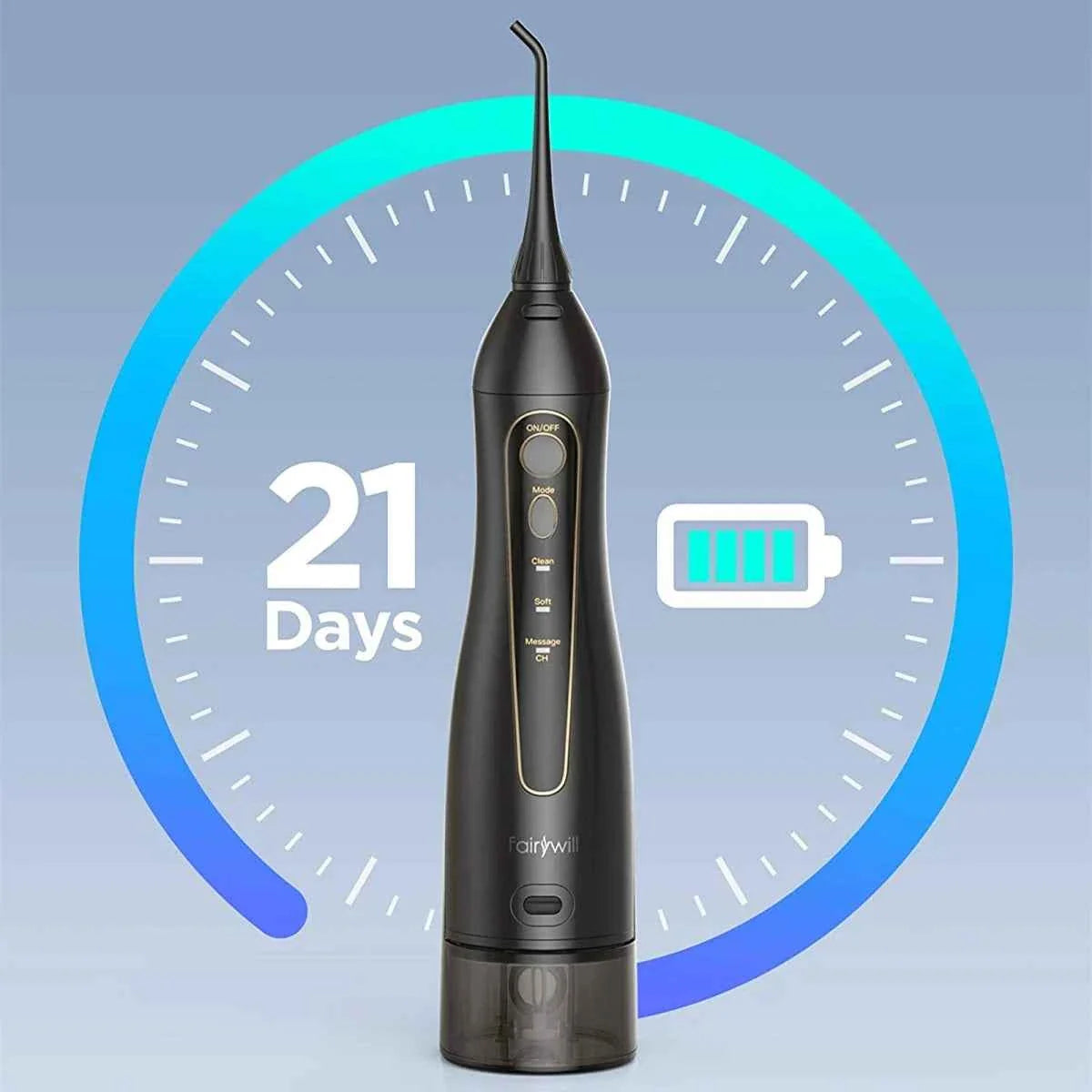 Fairywill Professional Oral Care Set - Waterproof Water Flosser & Electric Sonic Toothbrush Combo