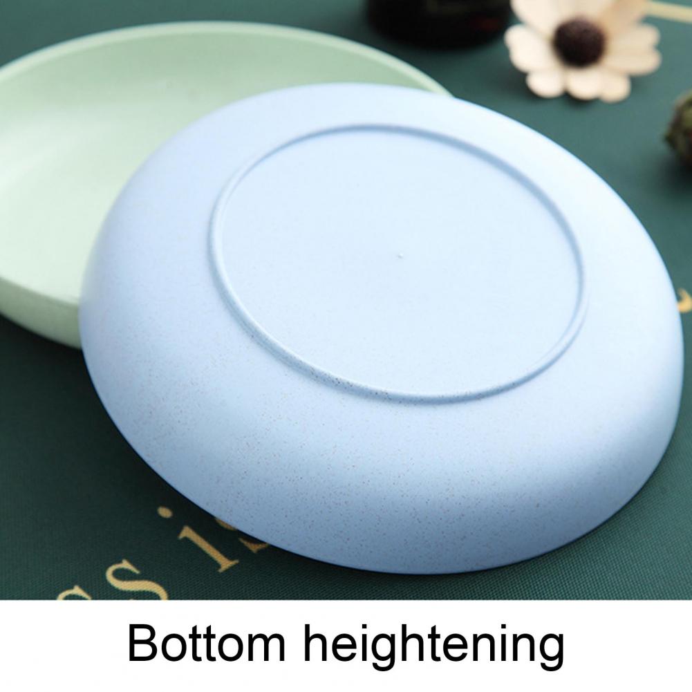 Wheat Fiber Plate Microwave Plastic Plates Dinner Plate BPA Free Food Grade Round Shape Food Dish Fruit Salad Dish Kitchen Plate